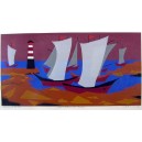 moderne Graphik  - signiert H. Bachmann 1962 *