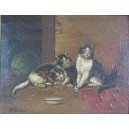 reizendes Gem&auml;lde - Katzenkinder - &Ouml;l auf Leinwand  (2) *